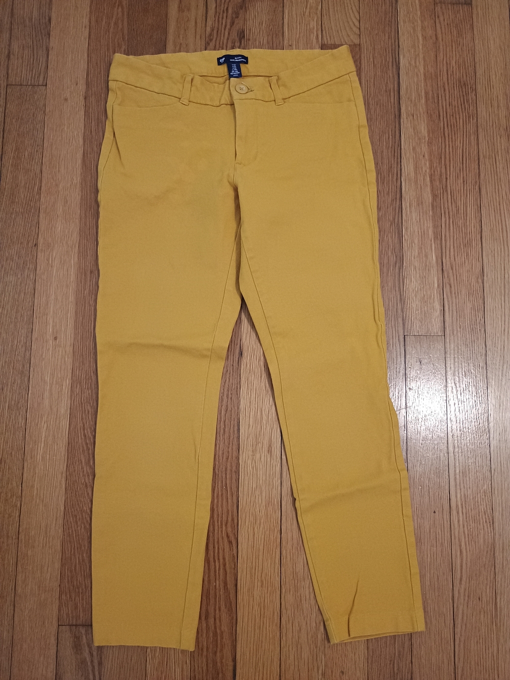 Gap Slim City Mustard Yellow Ankle Pants Women's Size 2R Skinny Career Stretch